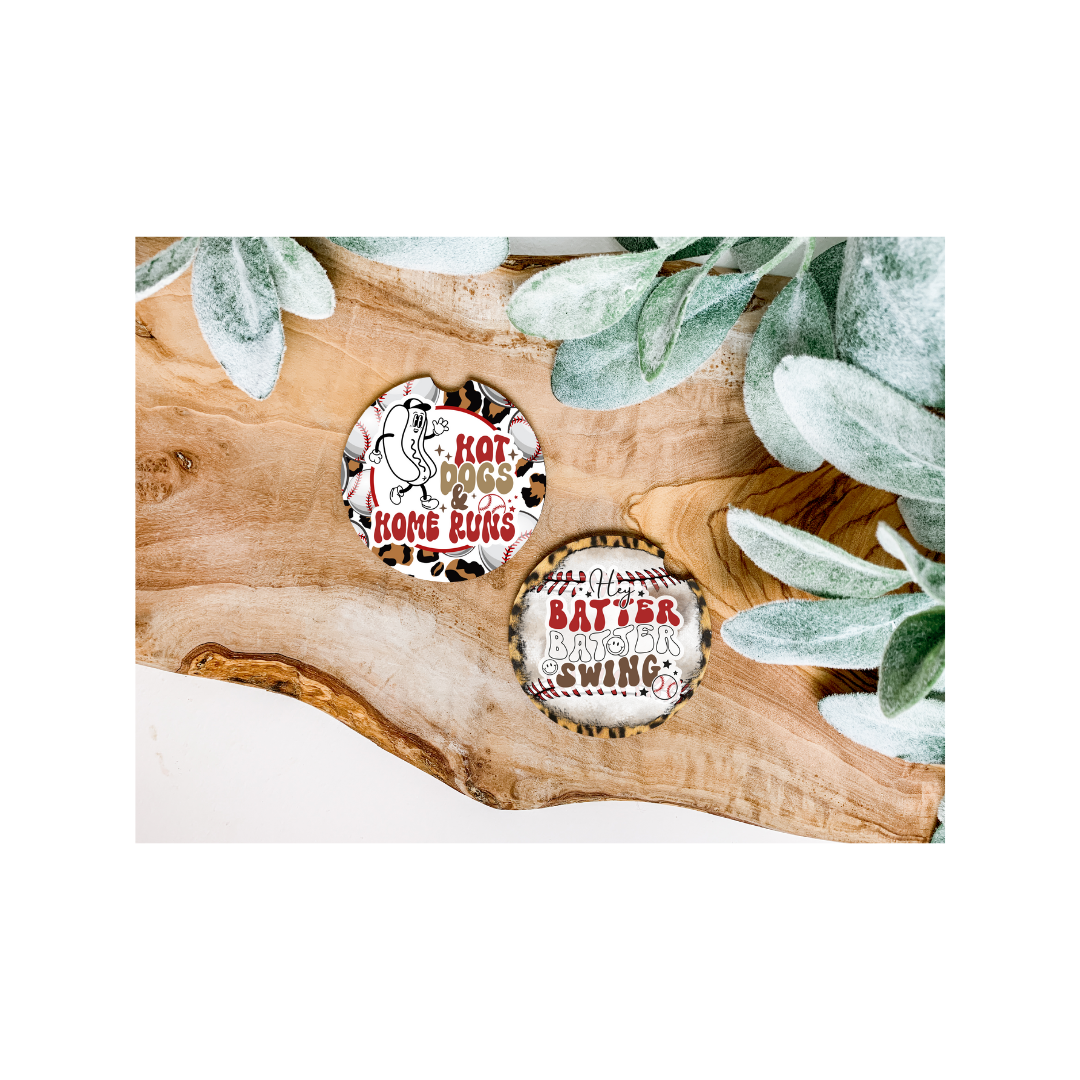 Baseball Car Coasters - Several Style Options