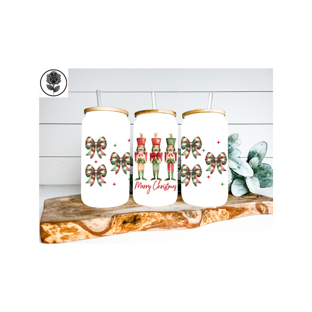 Christmas Red Glass Cup Several Design Options
