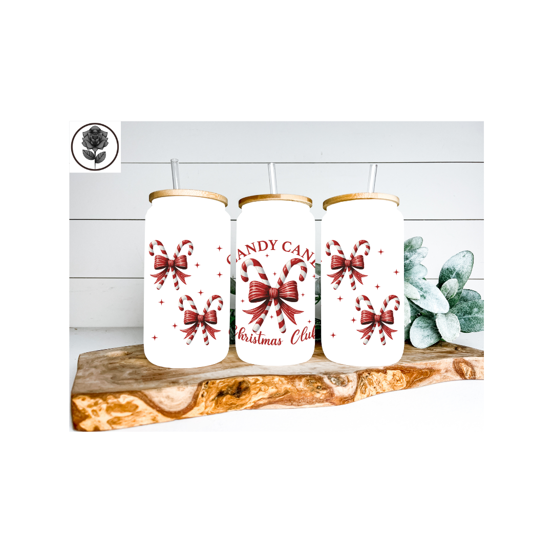 Christmas Red Glass Cup Several Design Options