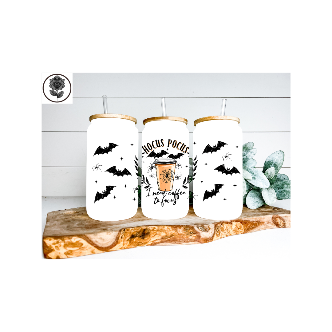 Halloween Coffee to Focus Glass Cup