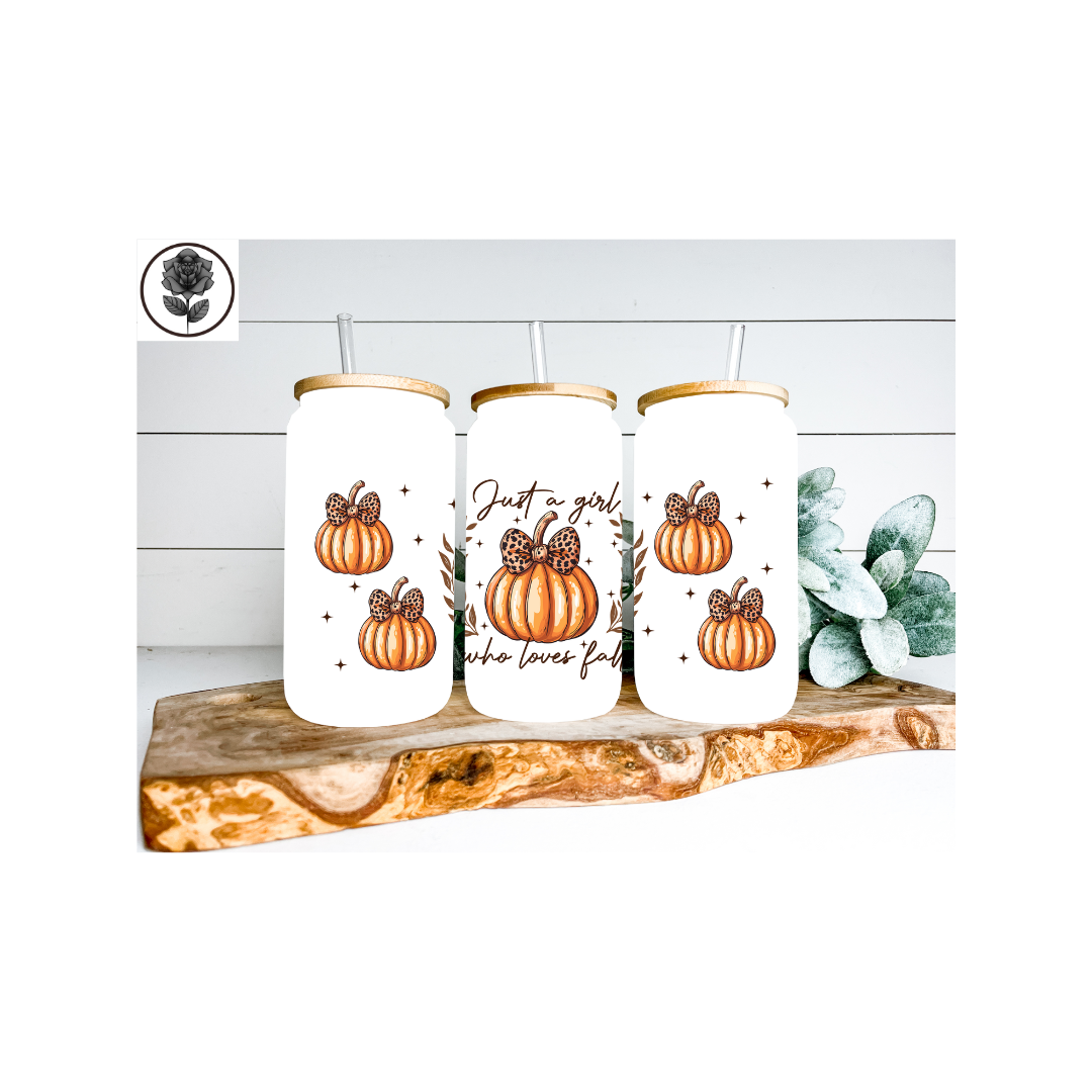 Fall Halloween Glass Cup Several Design Options