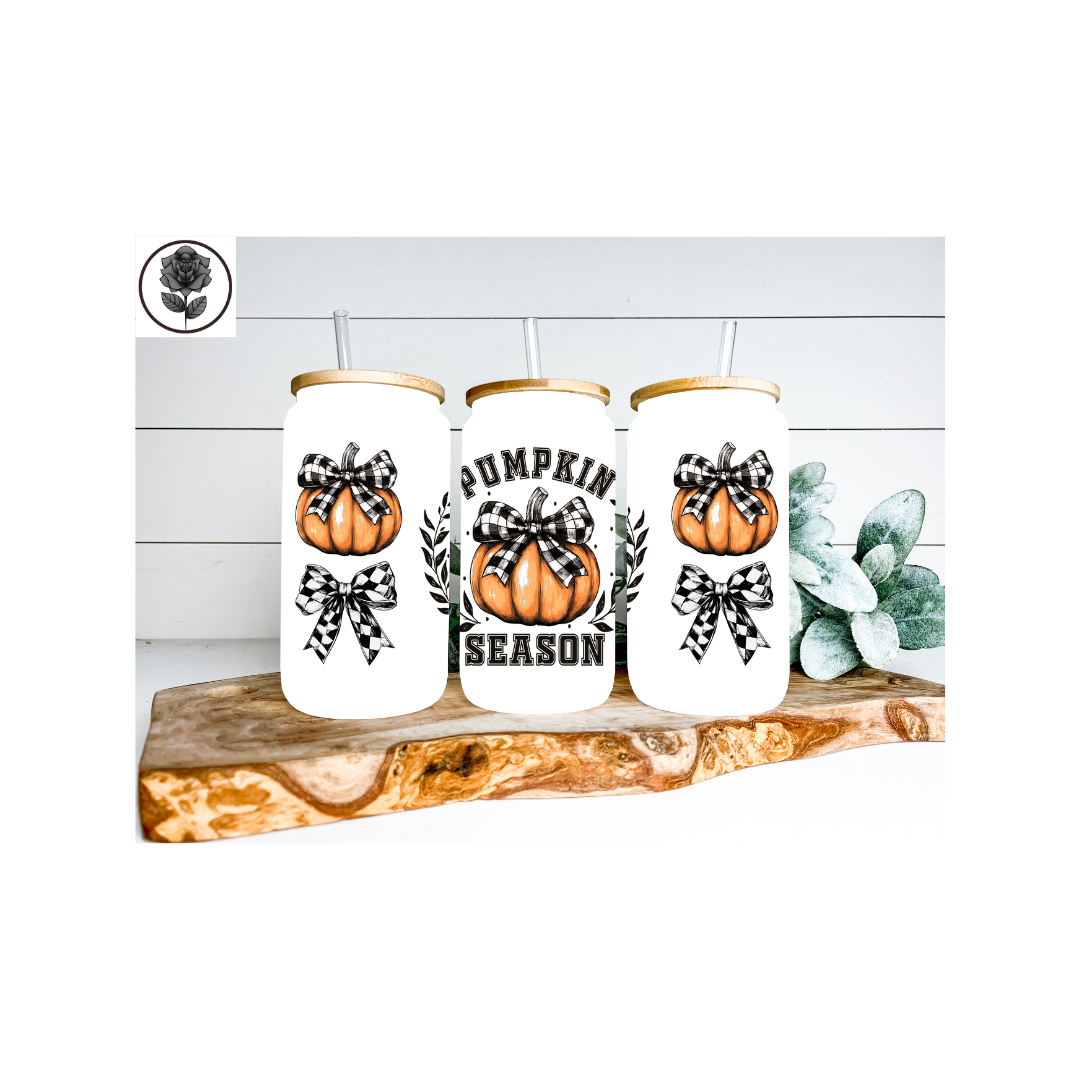 Fall Halloween Glass Cup Several Design Options