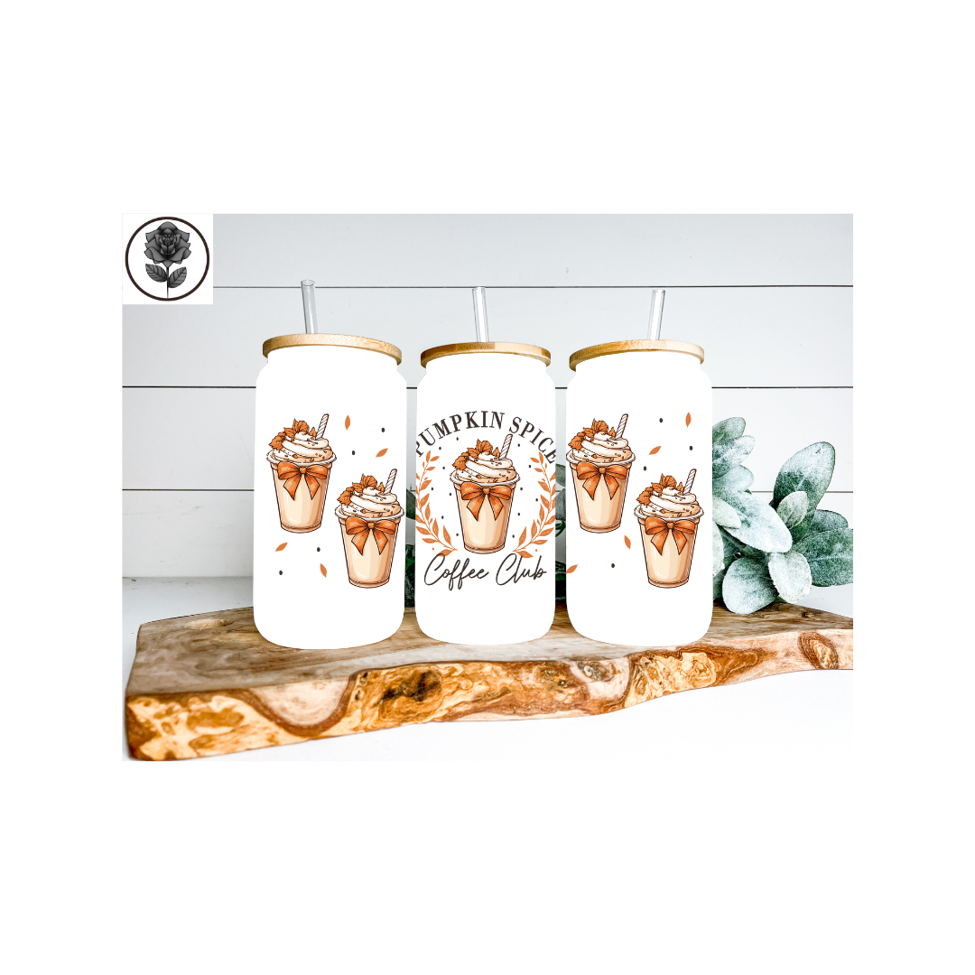 Fall Halloween Glass Cup Several Design Options