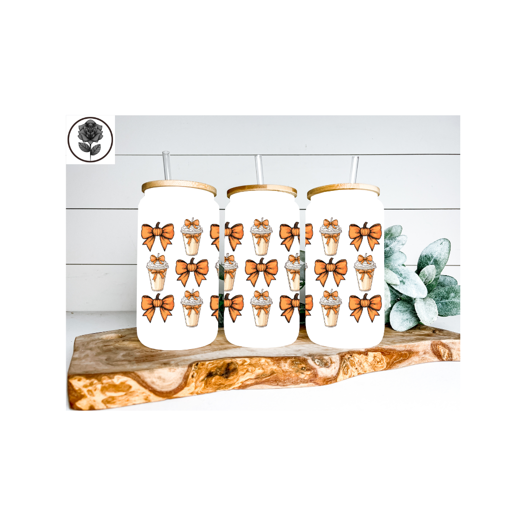 Fall Halloween Glass Cup Several Design Options