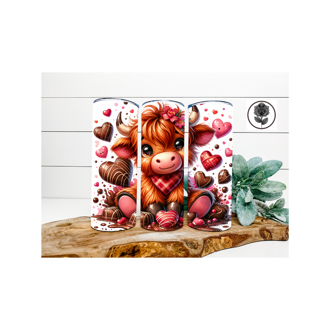 Valentine Baby Cow Chocolates Tumbler