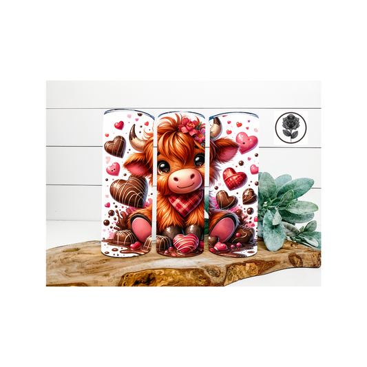 Valentine Baby Cow Chocolates Tumbler