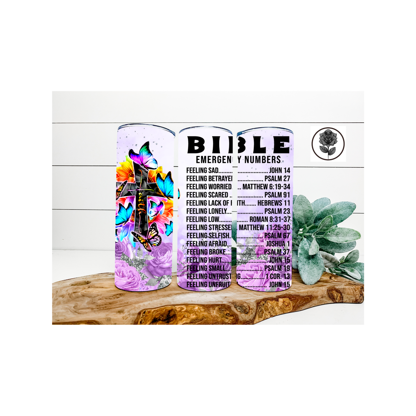 Bible Emergency Numbers Tumbler