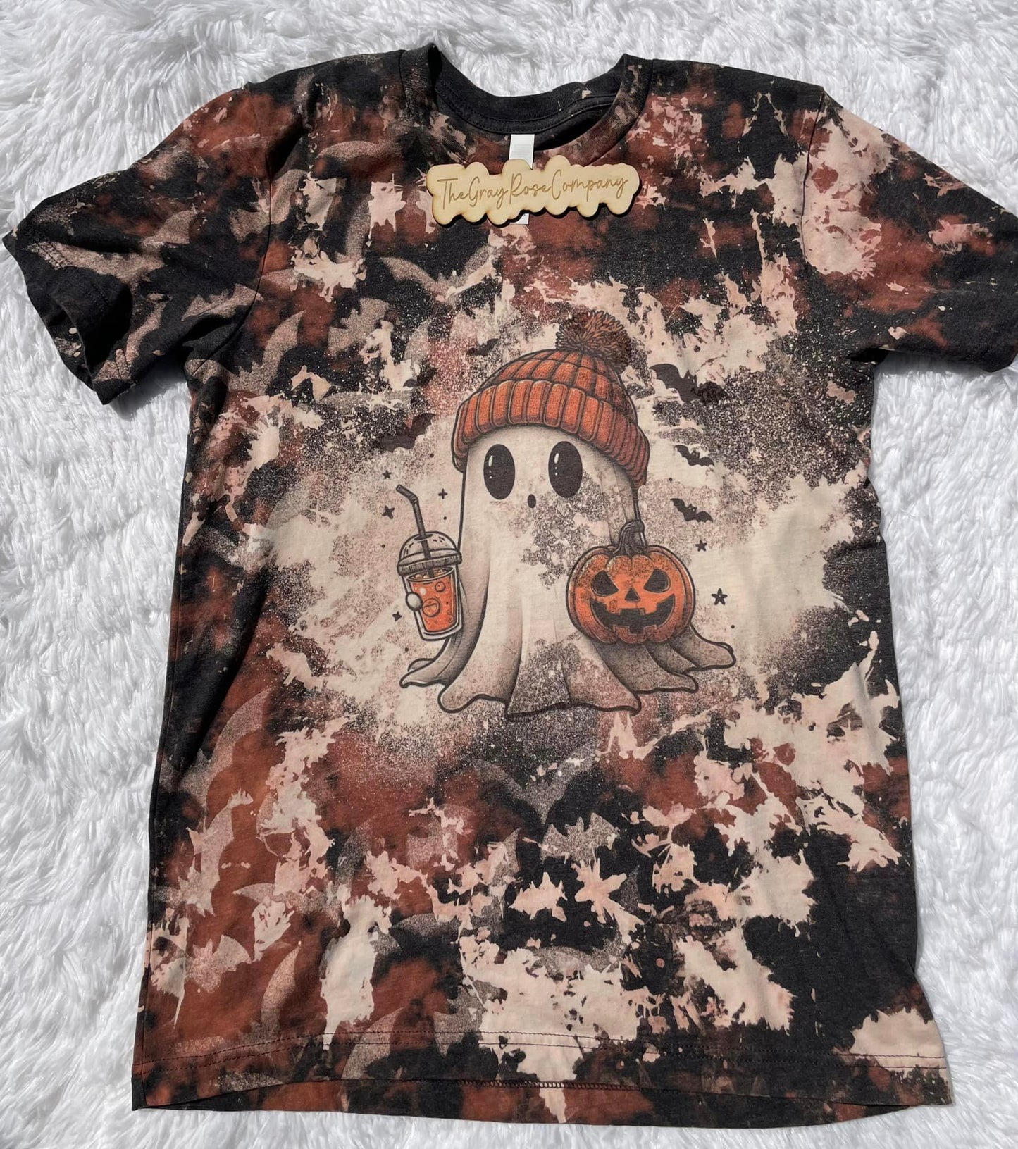 Halloween Cute Ghost with Bats T-Shirt