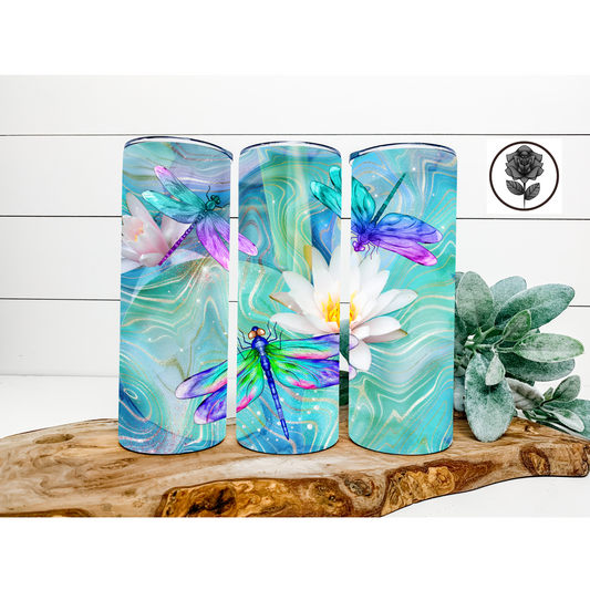 Dragonfly Watercolor Tumbler