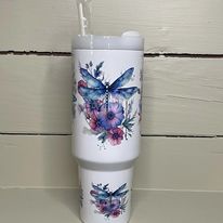 Floral Dragonfly 40oz