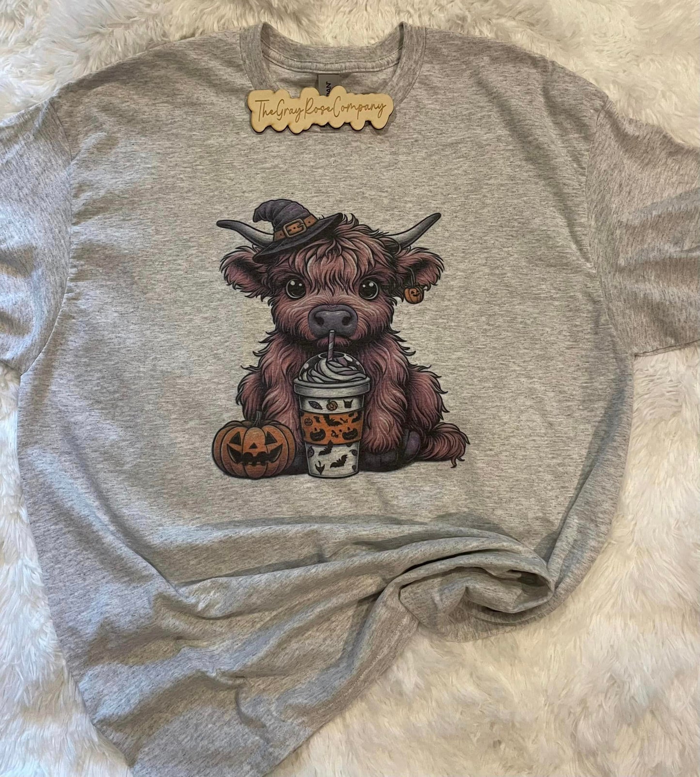 Halloween Cow Solid T-Shirt