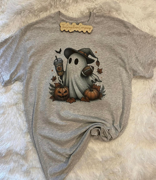 Halloween Fall Ghost Solid T-Shirt