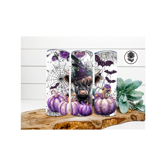 Halloween Purple Cow Tumbler