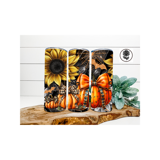 Fall Sunflower Pumpkins Tumbler