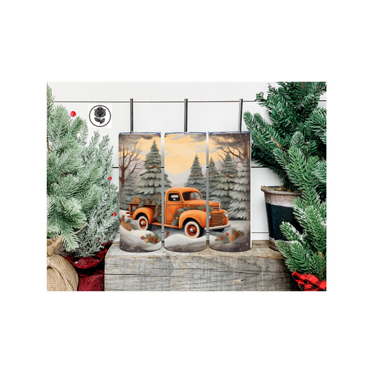 Holiday Truck - Orange Tumbler