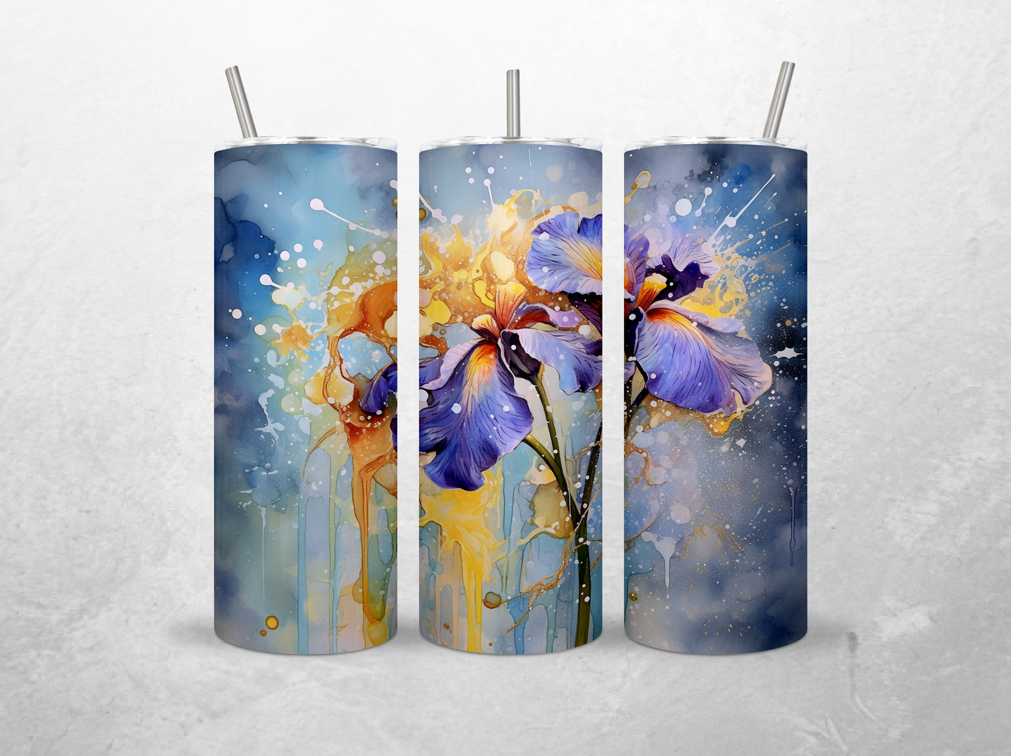 Iris Watercolor Tumbler