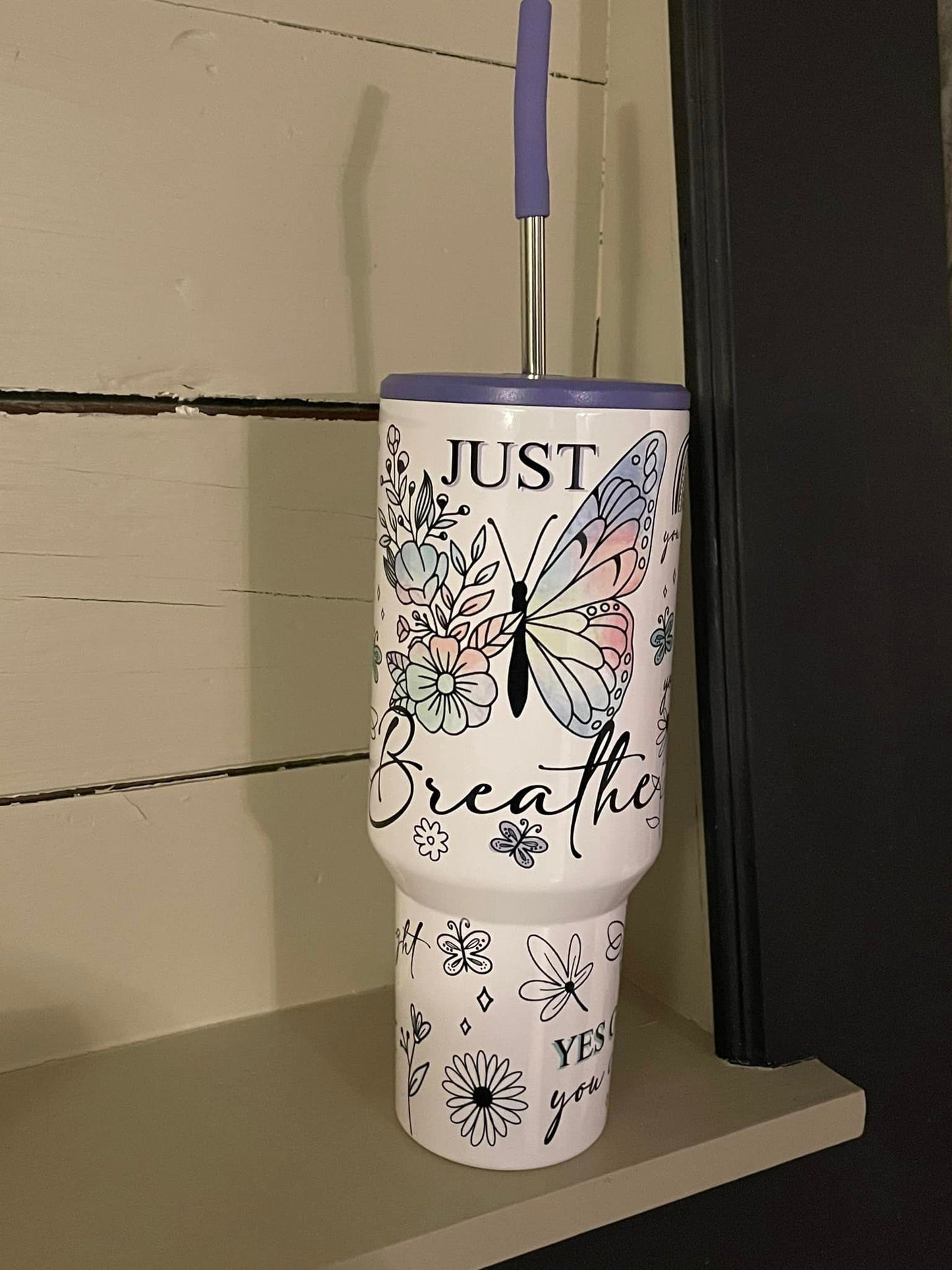 Just Breathe Butterfly 40oz