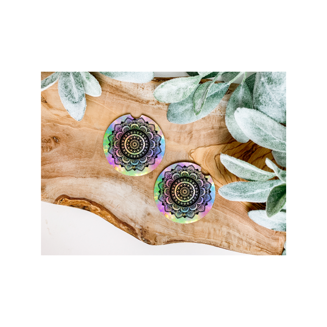 Mandala Car Coasters - Several Style Options