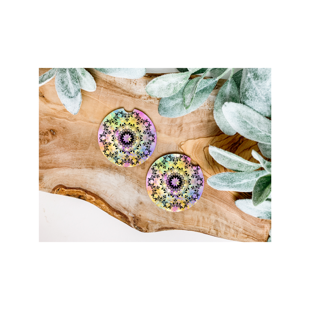 Mandala Car Coasters - Several Style Options