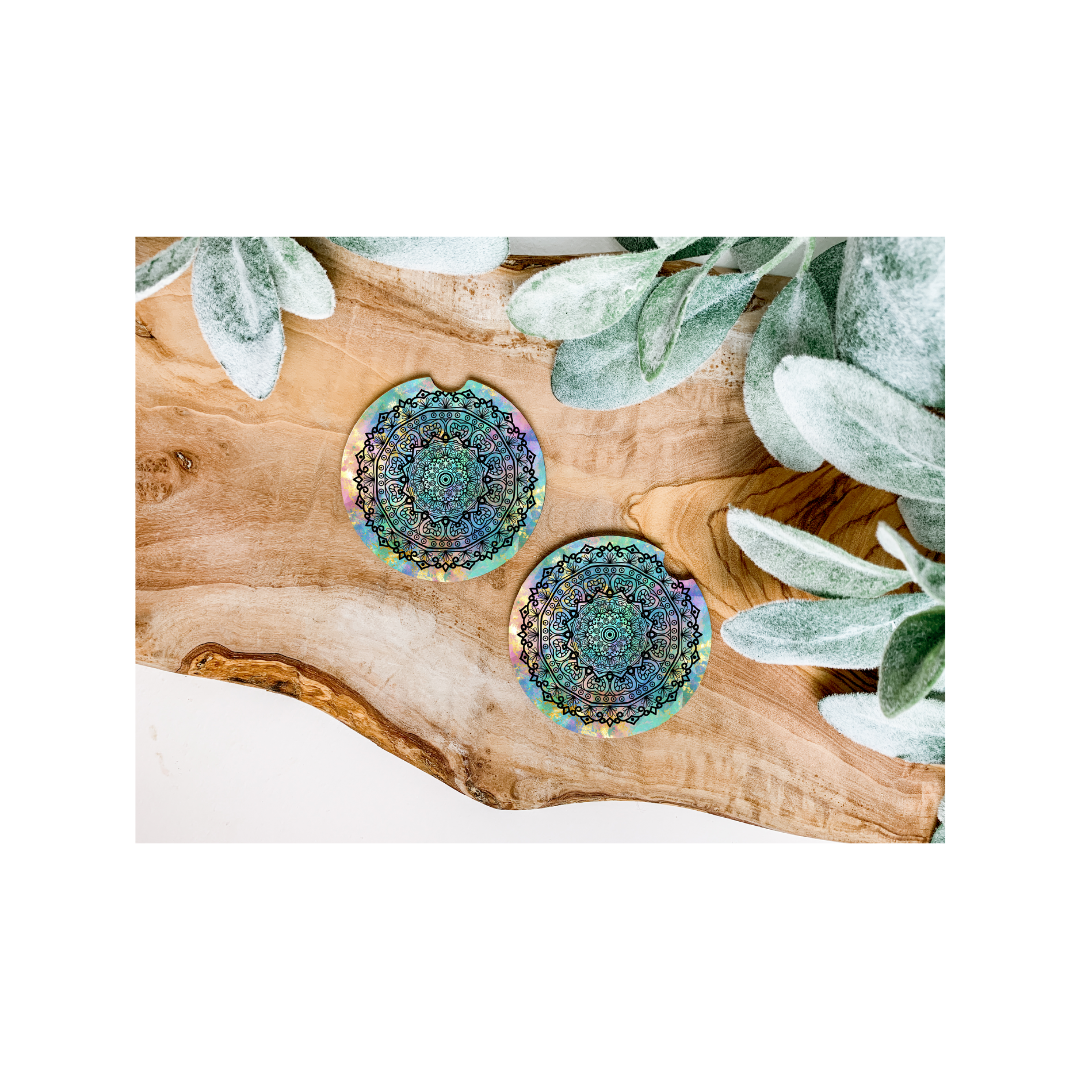 Mandala Car Coasters - Several Style Options