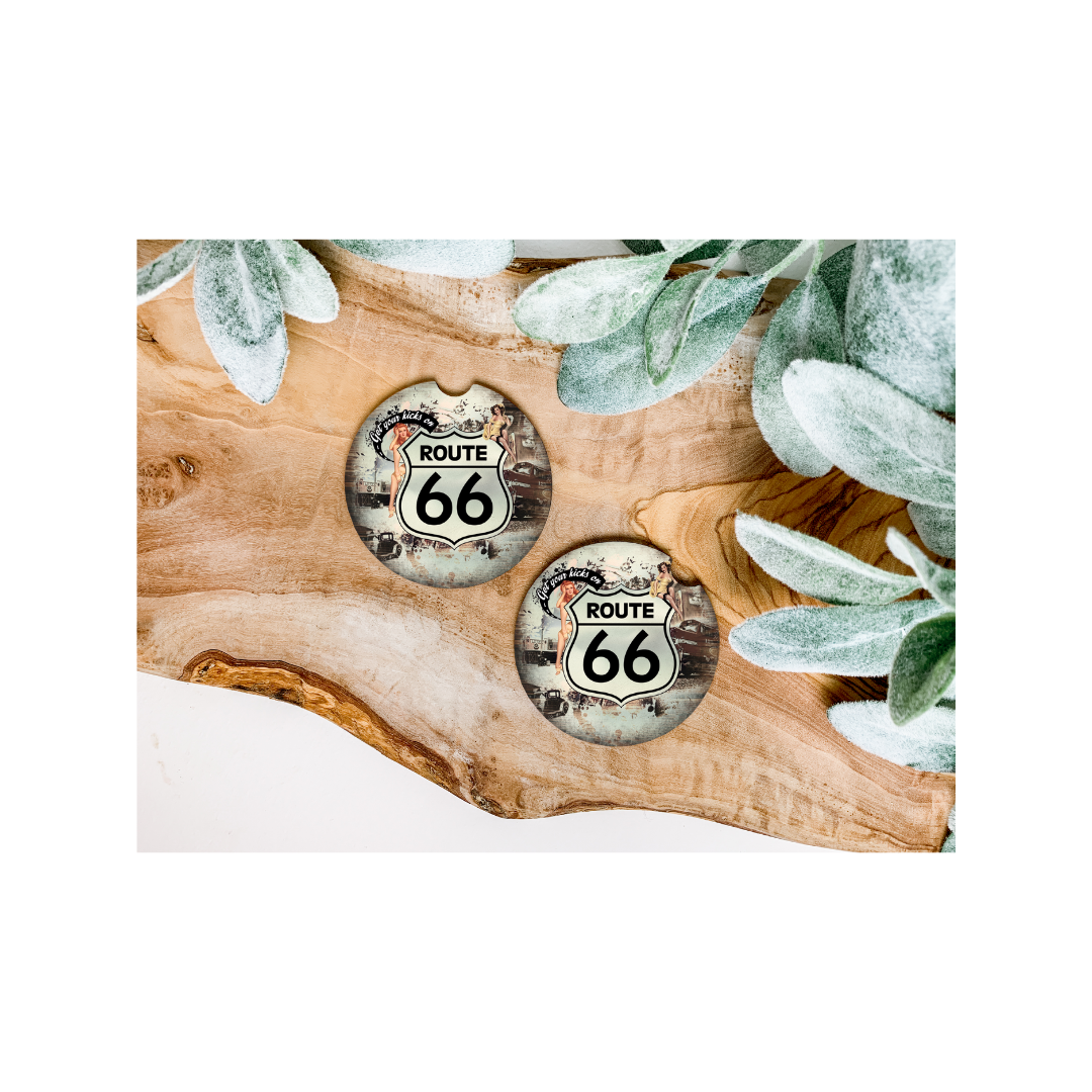 Route 66 Car Coasters - Several Style Options