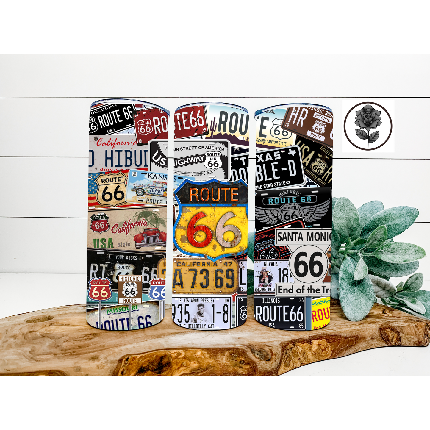 Route 66 License Plates Tumbler