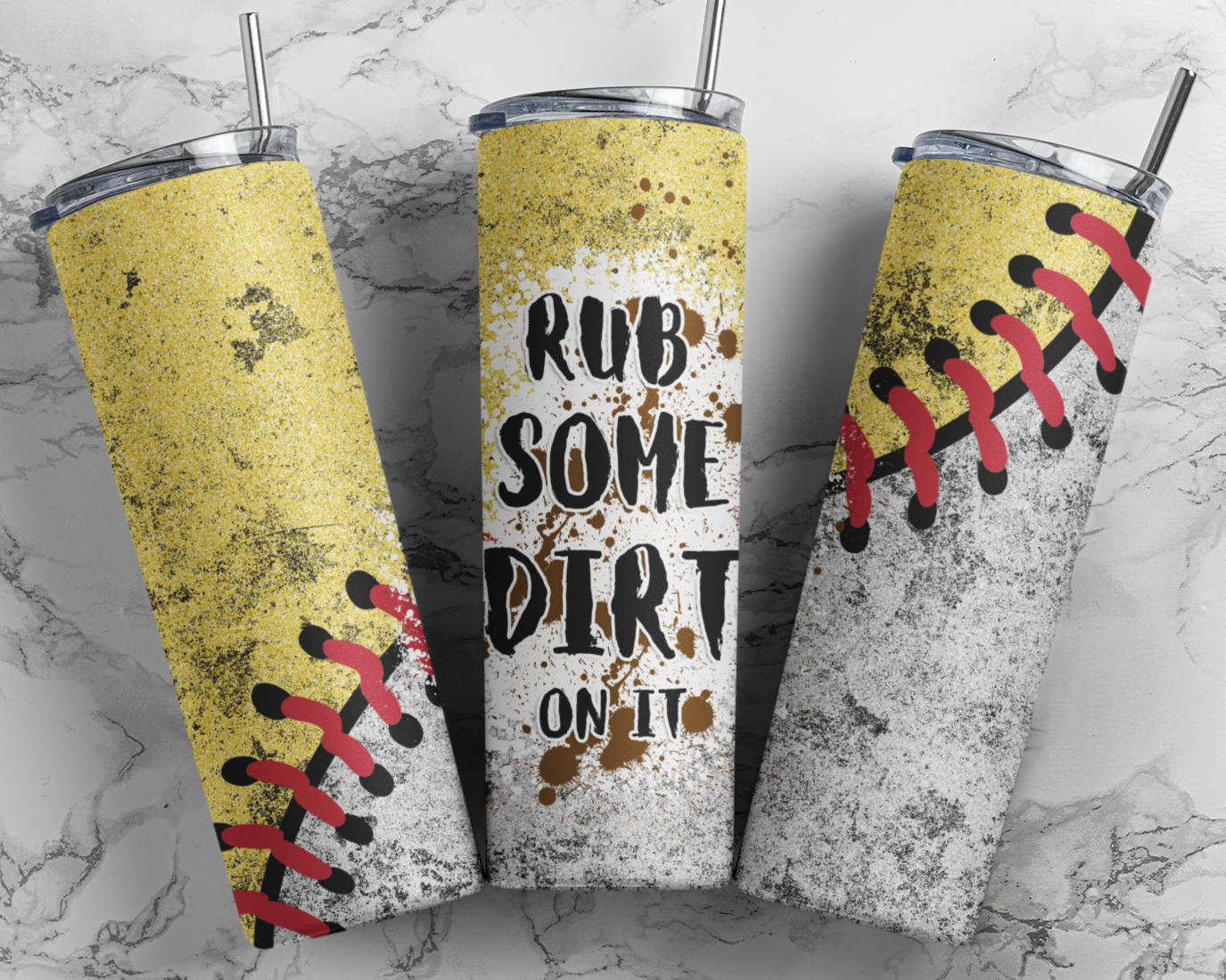 Softball rub some dirt on it Tumbler