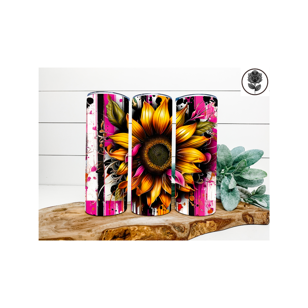 Sunflower Cowprints Tumbler - Several Options