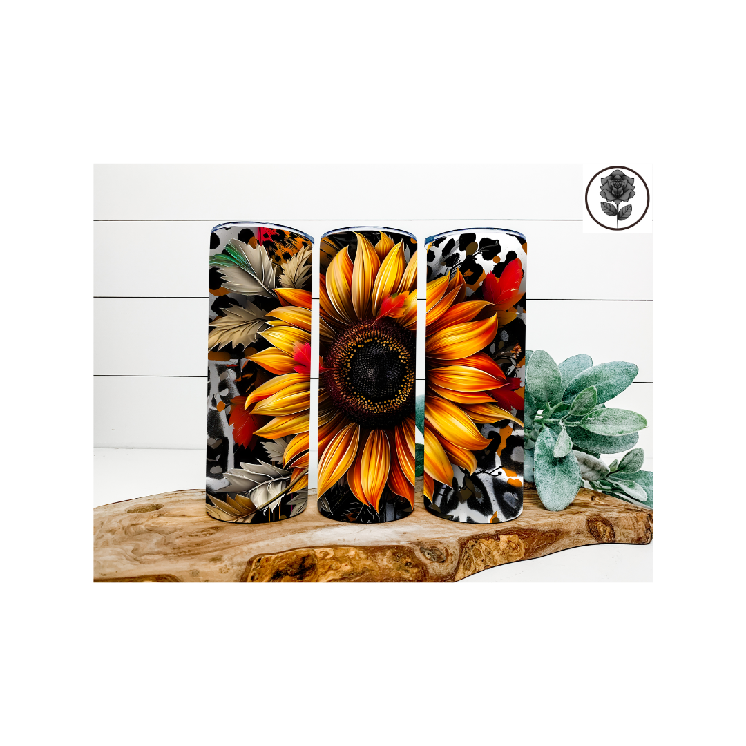 Sunflower Cowprints Tumbler - Several Options