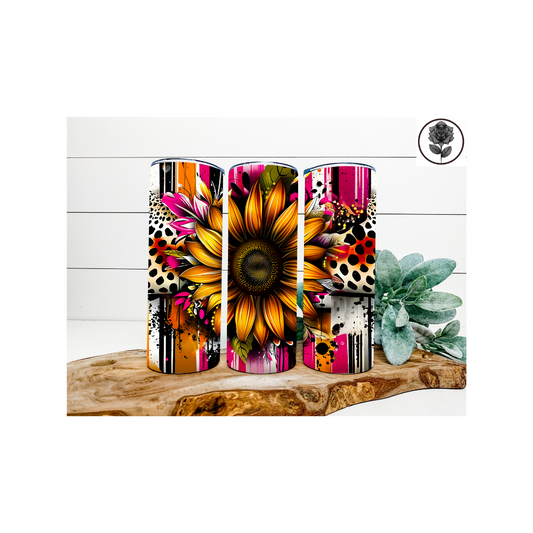 Sunflower Cowprints Tumbler - Several Options