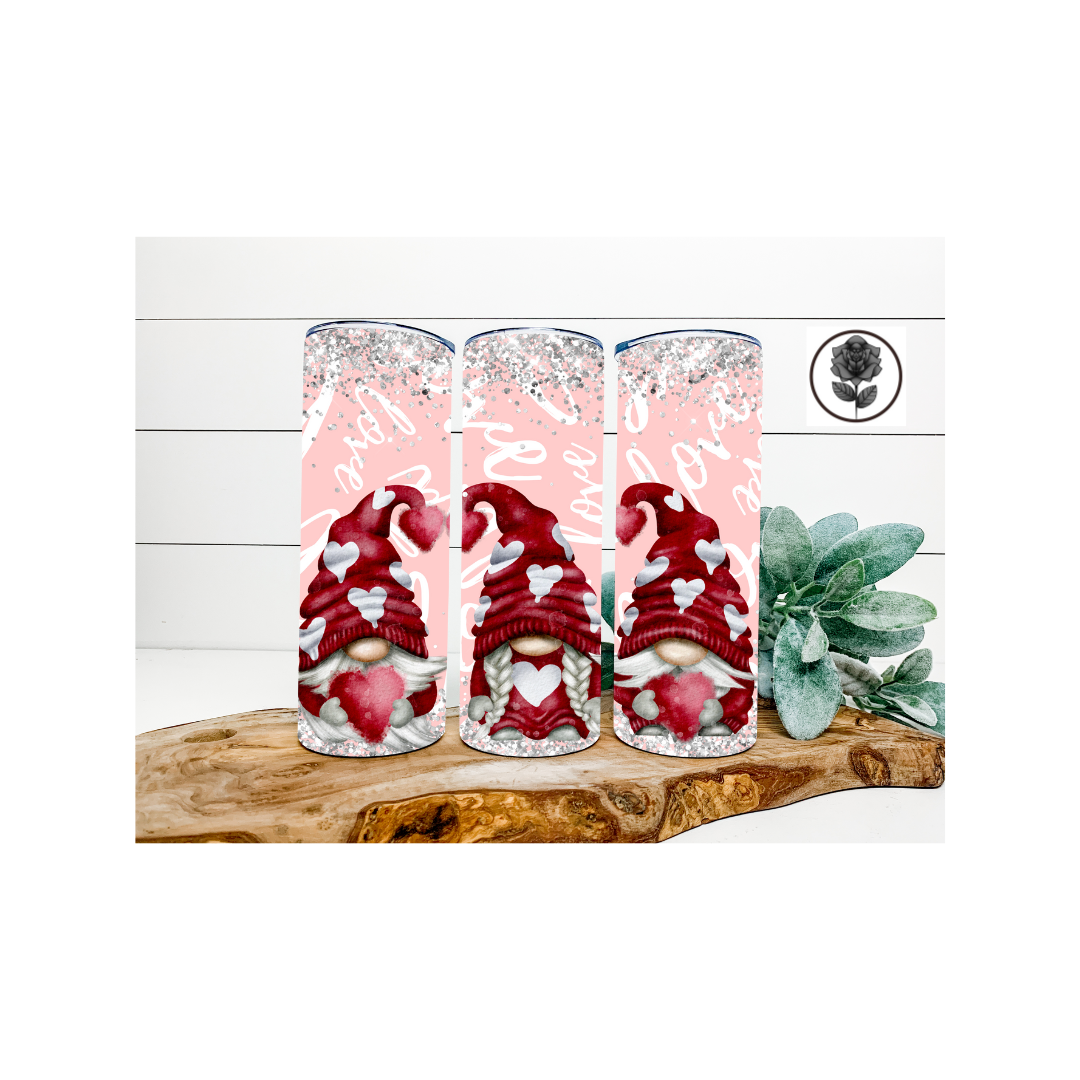 Valentine Gnomes Pink Tumbler