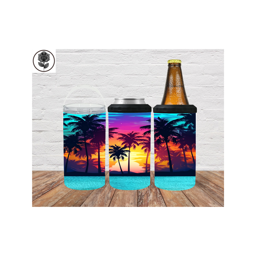 Beach Sunset 4-in-1 Can Cooler