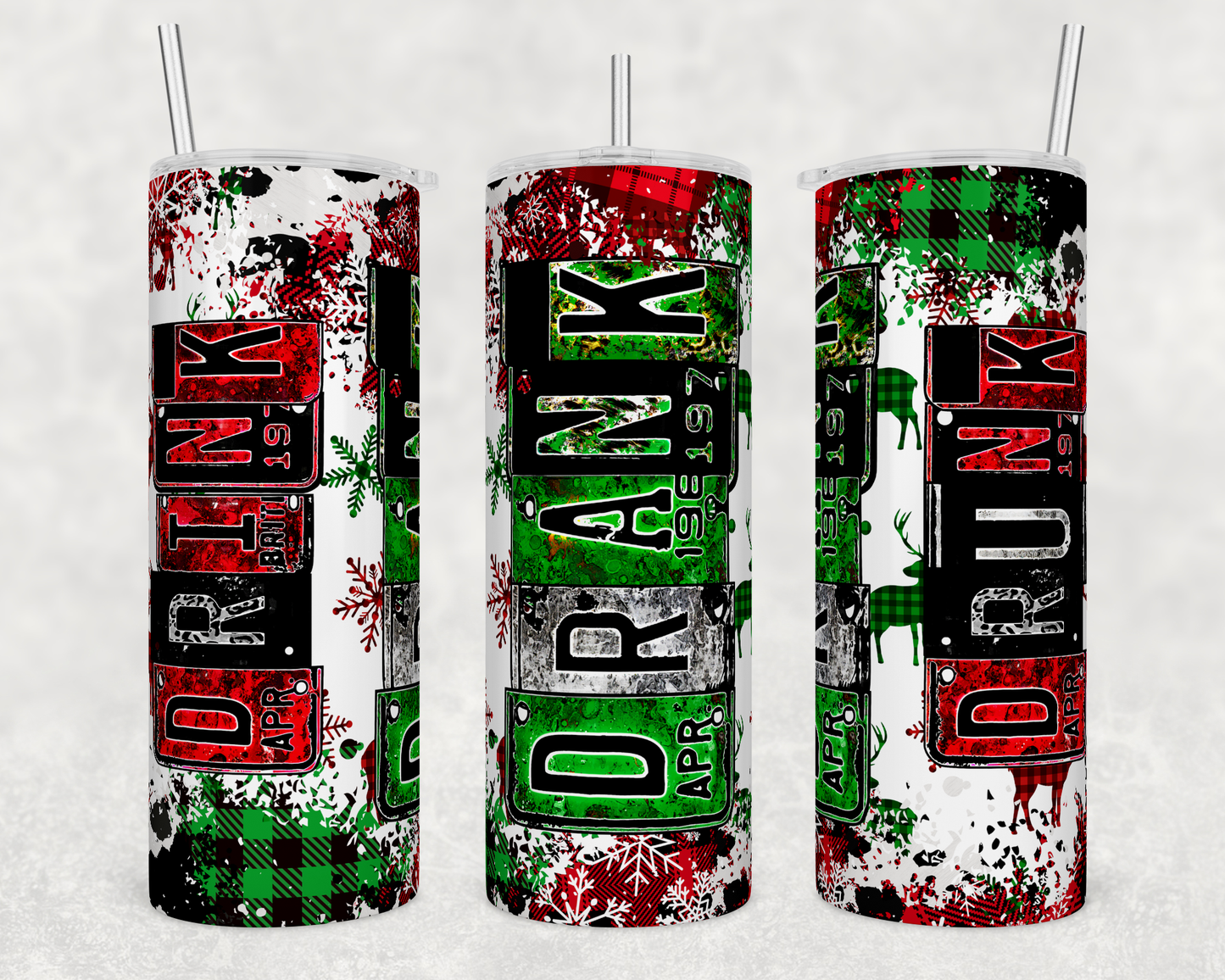 Christmas Drink Drank Drunk Tumbler