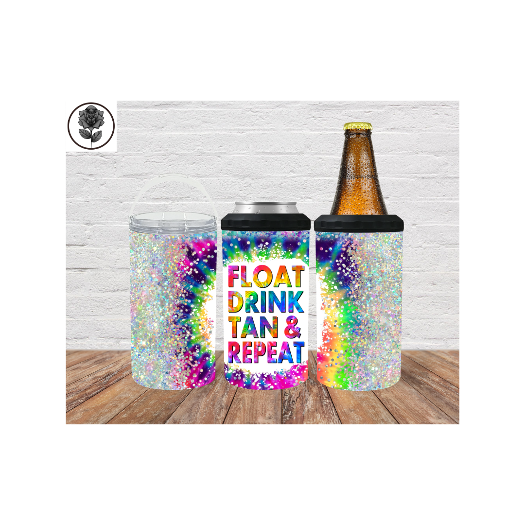 Float Drink Tan Repeat 4-in-1 Can Cooler