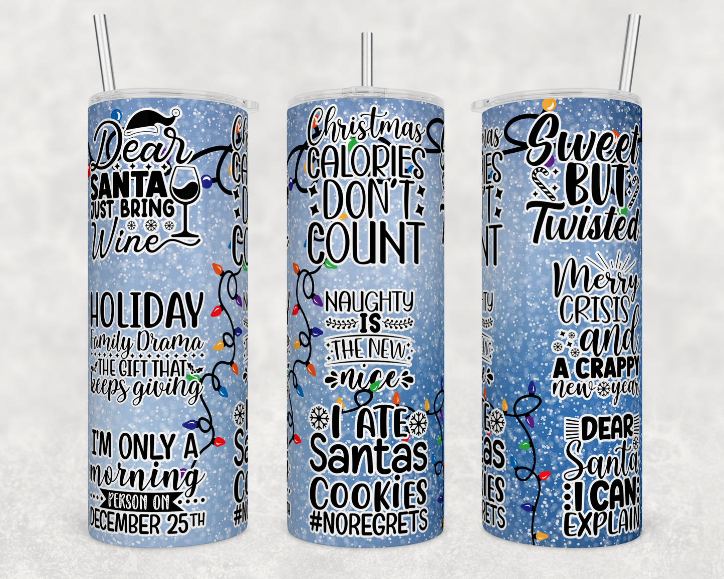 Christmas Quotes Tumbler